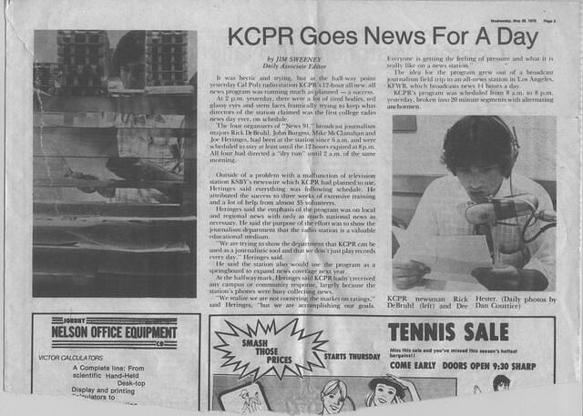 KCPR - News Day Article