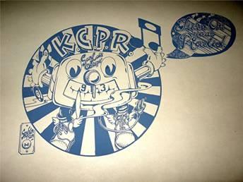 KCPR Art-Logo from the early 70's-Bubble says Turn on Your Radio