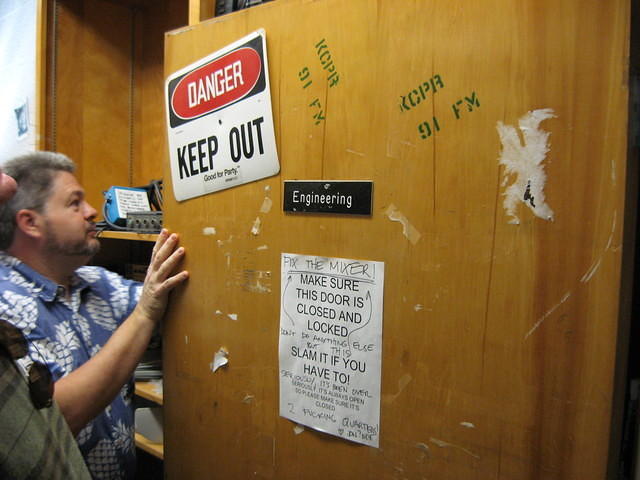 Dave and the Engineering room door