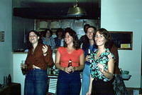 Paula, Vivi, Laura Christman (Mustang Daily writer), Kim [Donna, Chuck, and Randy in background]