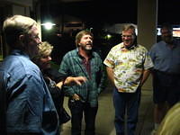 Mark, Paula, Chuck, Les & Bryan outside Cool Cat Cafe